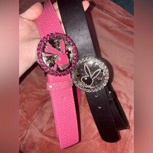 Vintage Playboy belt duo